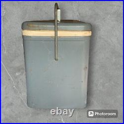 Vintage 1950's Gray Coleman Cooler Rare Find 14H x 18L x 10W