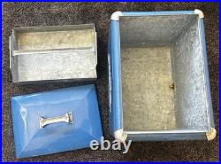 Vintage 1950's PEPSI Blue PEPSI-COLA Picnic Metal Ice Chest Cooler with Tray