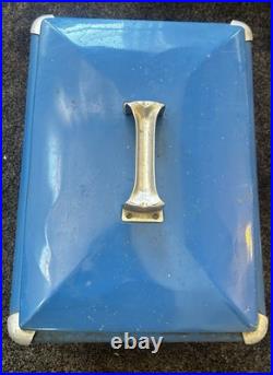 Vintage 1950's PEPSI Blue PEPSI-COLA Picnic Metal Ice Chest Cooler with Tray