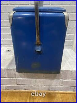 Vintage 1950's PEPSI Blue PEPSI-COLA Picnic Metal Ice Chest Cooler with Tray Vintage 1950's PEPSI Blue PEPSI-COLA Picnic Metal Ice Chest Cooler with Tray