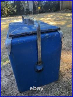 Vintage 1950's PEPSI Blue PEPSI-COLA Picnic Metal Ice Chest Portland Oregon