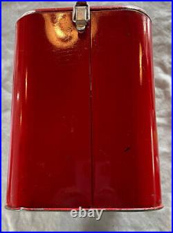 Vintage 1950's Pleasure Chest Red Painted Steel Icebox Cooler Metal Retro RARE