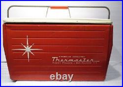 Vintage 1950's Poloron Thermaster Metal Cooler Ice Chest