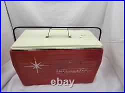 Vintage 1950's Poloron Thermaster Metal Cooler Ice Chest Twenty Six Quarts