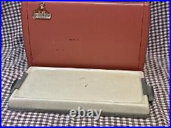 Vintage 1950's Red Jubilee Insulated Ice Chest Camping Cooler Metal USA Made