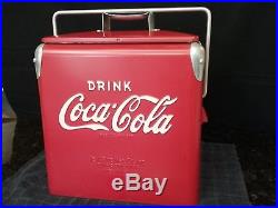 Vintage 1950's TempRite Coca Cola Cooler Ice Chest Cooler Metal Embossed