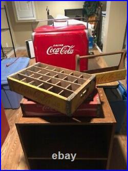 Vintage 1950 to 1960's Coca Cola insulated cooler with metal interior