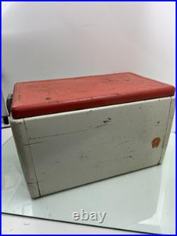 Vintage 1950s-60s Ice Chest Thermos Metal Cooler Retro Picnic VW Hot Rod