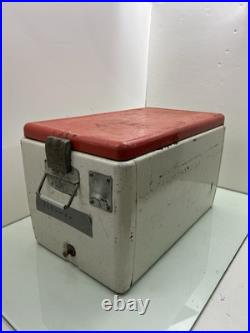 Vintage 1950s-60s Ice Chest Thermos Metal Cooler Retro Picnic VW Hot Rod