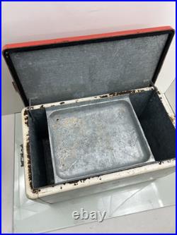 Vintage 1950s-60s Ice Chest Thermos Metal Cooler Retro Picnic VW Hot Rod