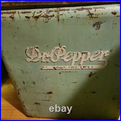 Vintage 1950s All Metal Dr. Pepper Cooler RARE