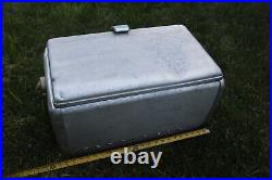 Vintage 1950s Art Deco Atomic Aluminum Pepsi Cola Metal Cooler Ice Chest Box MCM