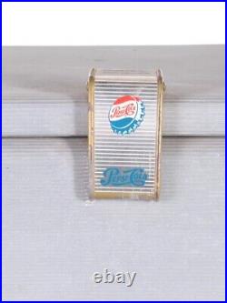 Vintage 1950s Art Deco Atomic Aluminum Pepsi Cola Metal Cooler Ice Chest MCM