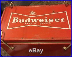 Vintage 1950s BUDWEISER Metal Cooler Ice Chest RARE