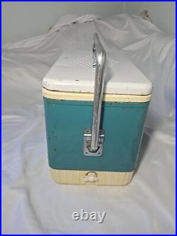 Vintage 1950s COLEMAN Metal Cooler DIAMOND LOGO 18x 10½x 13 BLUE (40-qrt.)