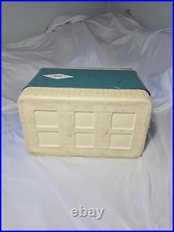 Vintage 1950s COLEMAN Metal Cooler DIAMOND LOGO 18x 10½x 13 BLUE (40-qrt.)