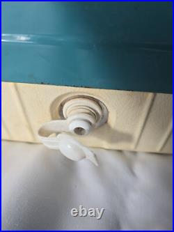 Vintage 1950s COLEMAN Metal Cooler DIAMOND LOGO 18x 10½x 13 BLUE (40-qrt.)