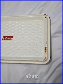 Vintage 1950s COLEMAN Metal Cooler DIAMOND LOGO 18x 10½x 13 BLUE (40-qrt.)