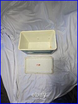 Vintage 1950s COLEMAN Metal Cooler DIAMOND LOGO 18x 10x 13 BLUE (40-qrt.)