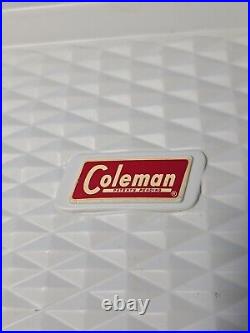 Vintage 1950s COLEMAN Metal Cooler DIAMOND LOGO 18x 10x 13 BLUE (40-qrt.)