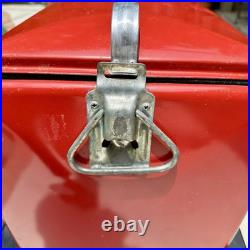 Vintage 1950s Coca Cola Acton MFG Red Metal Coke Cooler Vintage 1950s Coca Cola Acton MFG Red Metal Coke Cooler