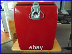 Vintage 1950s Coca Cola Acton MFG Red Metal Coke Cooler Vintage 1950s Coca Cola Acton MFG Red Metal Coke Cooler