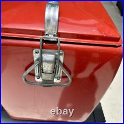Vintage 1950s Coca Cola Acton MFG Red Metal Coke Cooler Vintage 1950s Coca Cola Acton MFG Red Metal Coke Cooler