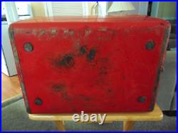 Vintage 1950s Coca Cola Acton MFG Red Metal Coke Cooler Vintage 1950s Coca Cola Acton MFG Red Metal Coke Cooler