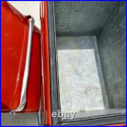 Vintage 1950s Coca Cola Acton MFG Red Metal Coke Cooler Vintage 1950s Coca Cola Acton MFG Red Metal Coke Cooler