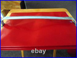 Vintage 1950s Coca Cola Acton MFG Red Metal Coke Cooler Vintage 1950s Coca Cola Acton MFG Red Metal Coke Cooler