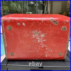 Vintage 1950s Coca Cola Acton MFG Red Metal Coke Cooler Vintage 1950s Coca Cola Acton MFG Red Metal Coke Cooler