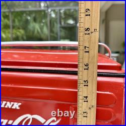 Vintage 1950s Coca Cola Acton MFG Red Metal Coke Cooler Vintage 1950s Coca Cola Acton MFG Red Metal Coke Cooler