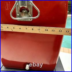Vintage 1950s Coca Cola Acton MFG Red Metal Coke Cooler Vintage 1950s Coca Cola Acton MFG Red Metal Coke Cooler