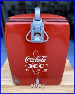 Vintage 1950s Coca Cola Acton Metal Cooler 300 Club Bowling Rare Ice Chest RARE