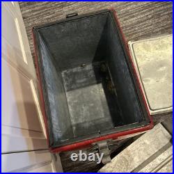 Vintage 1950s Coca-Cola Acton Metal Picnic Cooler with Tray & Lid Coke Advertising Vintage 1950s Coca-Cola Acton Metal Picnic Cooler with Tray & Lid Coke Advertising