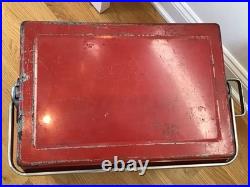 Vintage 1950s Coca-Cola Acton Metal Picnic Cooler with Tray & Lid Coke Advertising Vintage 1950s Coca-Cola Acton Metal Picnic Cooler with Tray & Lid Coke Advertising