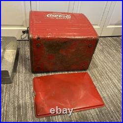 Vintage 1950s Coca-Cola Acton Metal Picnic Cooler with Tray & Lid Coke Advertising Vintage 1950s Coca-Cola Acton Metal Picnic Cooler with Tray & Lid Coke Advertising