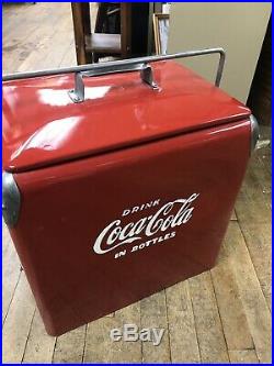 Vintage 1950s Coca Cola Coke Cooler Metal Cooler Action Mfg Co Inc Kansas City