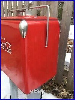 Vintage 1950s Coca Cola Coke Cooler Metal Cooler Action Mfg Co Inc Kansas City