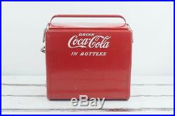Vintage 1950s Coca Cola Coke Cooler Metal Cooler With Sandwich Tray Cavalier