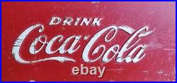 Vintage 1950s Coca Cola Coke Cooler Metal Progress Refrigerator Co