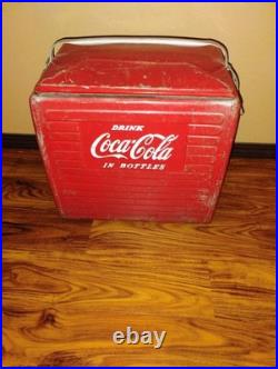 Vintage 1950s Drink Coca Coca in Bottles Metal Ice Chest Cooler Vintage 1950s Drink Coca Coca in Bottles Metal Ice Chest Cooler
