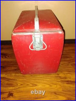 Vintage 1950s Drink Coca Coca in Bottles Metal Ice Chest Cooler Vintage 1950s Drink Coca Coca in Bottles Metal Ice Chest Cooler