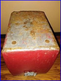 Vintage 1950s Drink Coca Coca in Bottles Metal Ice Chest Cooler Vintage 1950s Drink Coca Coca in Bottles Metal Ice Chest Cooler