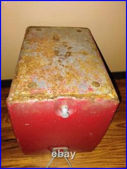Vintage 1950s Drink Coca Coca in Bottles Metal Ice Chest Cooler Vintage 1950s Drink Coca Coca in Bottles Metal Ice Chest Cooler