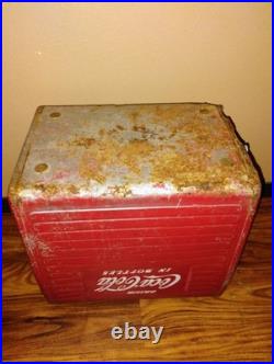 Vintage 1950s Drink Coca Coca in Bottles Metal Ice Chest Cooler Vintage 1950s Drink Coca Coca in Bottles Metal Ice Chest Cooler