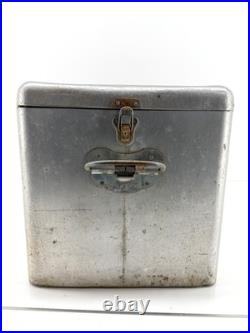 Vintage 1950s Hires Root Beer Metal Advertising Cooler Ice Chest Aluminum Picnic