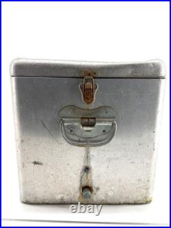 Vintage 1950s Hires Root Beer Metal Advertising Cooler Ice Chest Aluminum Picnic