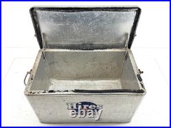 Vintage 1950s Hires Root Beer Metal Advertising Cooler Ice Chest Aluminum Picnic