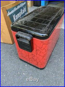 Vintage 1950s Kampkold metal Ice Chest Cooler with original box